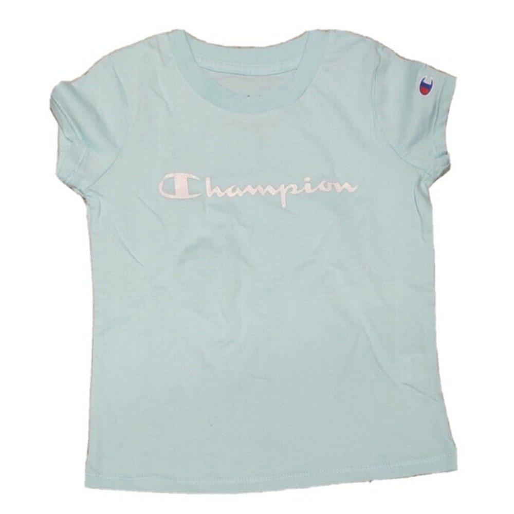 NEW Champion Girls Blue Glitter Script T Shirt Size 4T